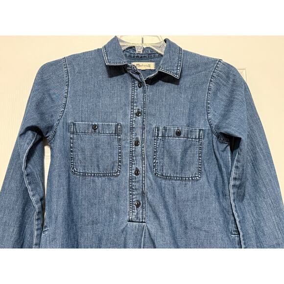 Madewell Denim Long-Sleeve Shirt Dress, Size S - Picture 3 of 7